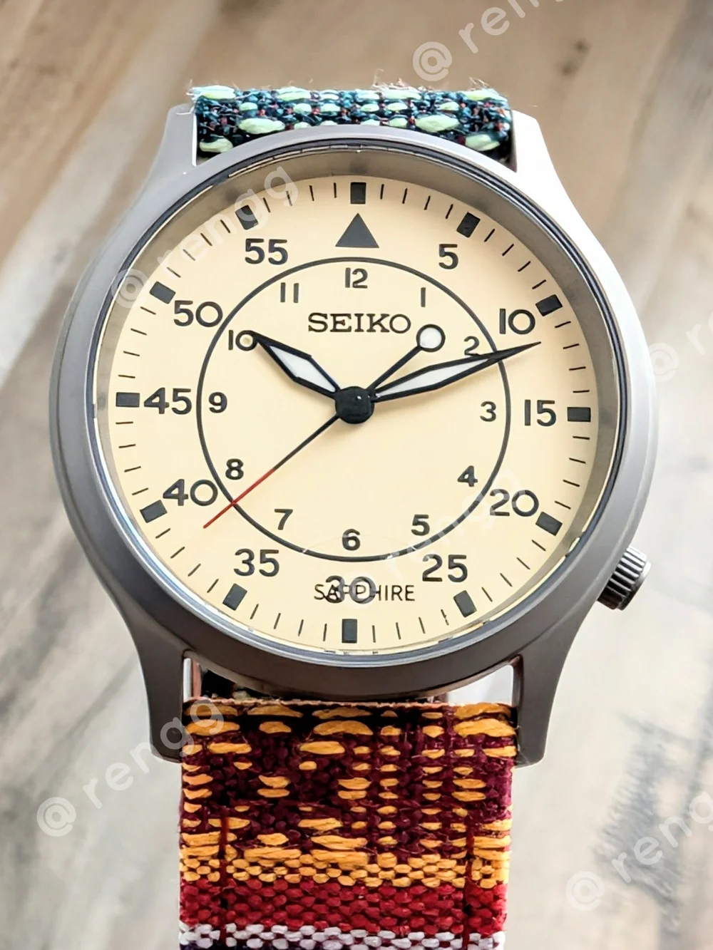 Titanium Seiko Cream Mod Field Watch 